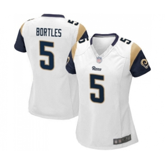 Women's Los Angeles Rams #5 Blake Bortles Game White Football Jersey - Ujersey