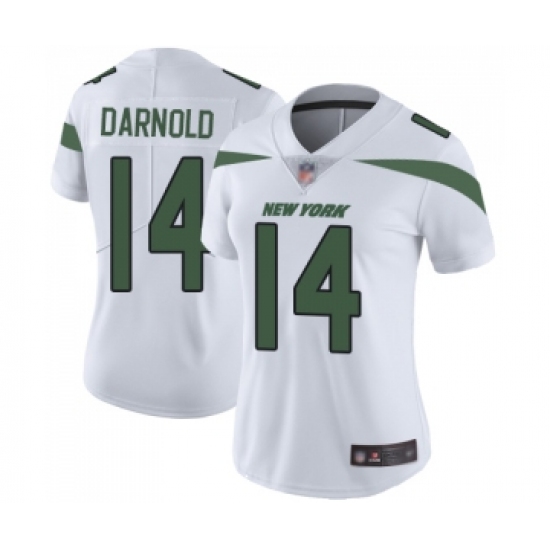 Women's New York Jets #14 Sam Darnold White Vapor Untouchable Limited Player Football Jersey - Ujersey