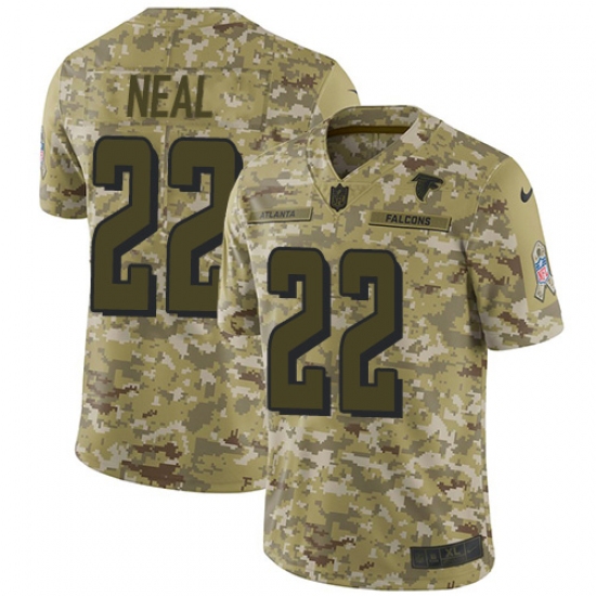 Men's Nike Atlanta Falcons #22 Keanu Neal Limited Camo 2018 Salute to Service NFL Jersey - Ujersey