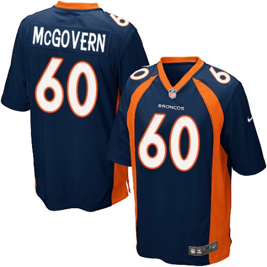 Men's Nike Denver Broncos #60 Connor McGovern Game Navy Blue Alternate NFL Jersey - Ujersey