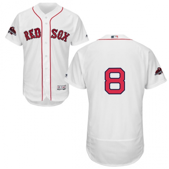 Men's Majestic Boston Red Sox #8 Carl Yastrzemski White Home Flex Base Authentic Collection 2018 World Series Champions MLB Jersey - Ujersey