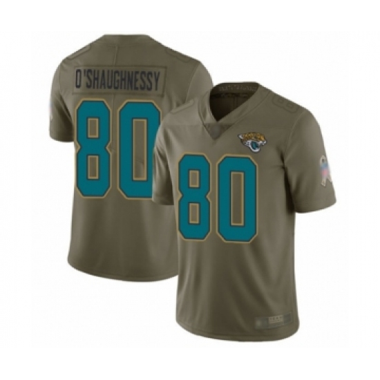 Men's Jacksonville Jaguars #80 James O'Shaughnessy Limited Olive 2017 Salute to Service Football Jersey - Ujersey