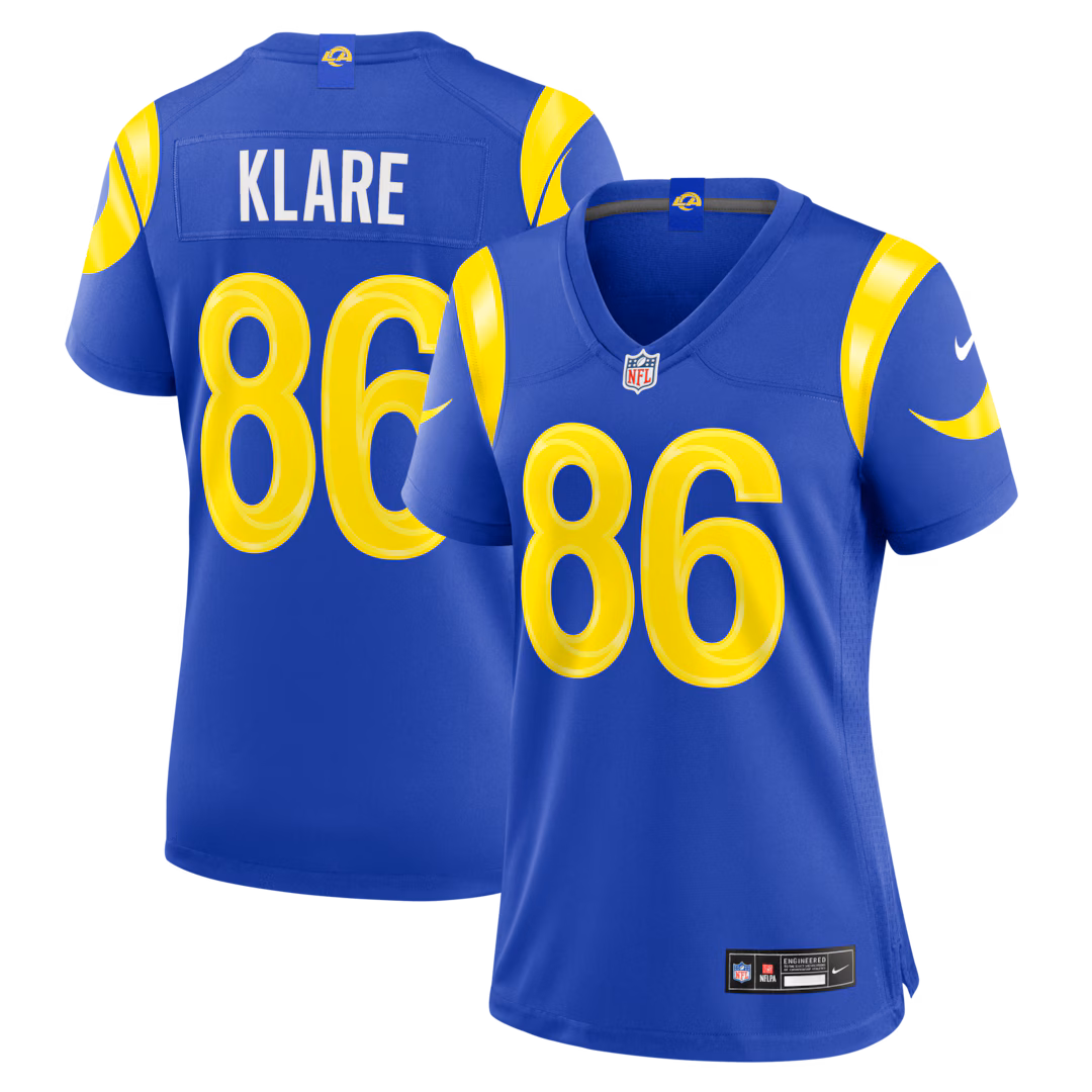 Women's Los Angeles Rams Max Klare Nike Royal Team Game Jersey - Ujersey
