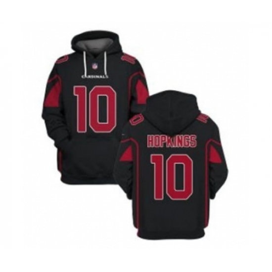 Men's Arizona Cardinals #10 DeAndre Hopkins 2021 Black Pullover Football Hoodie - Ujersey
