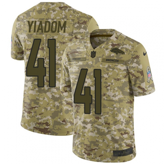 Youth Nike Denver Broncos #41 Isaac Yiadom Limited Camo 2018 Salute to Service NFL Jersey - Ujersey