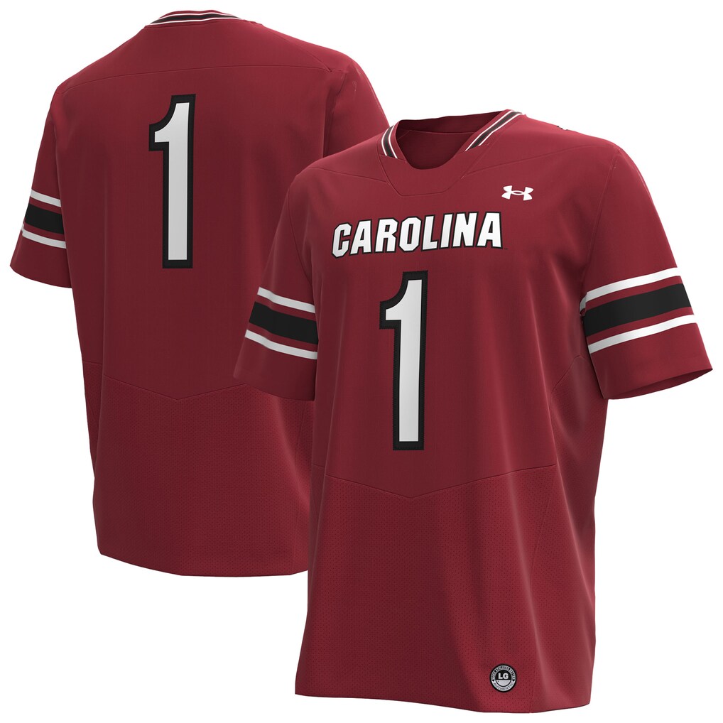 Men's Under Armour Garnet South Carolina Gamecocks Premier Football Jersey - U-jersey