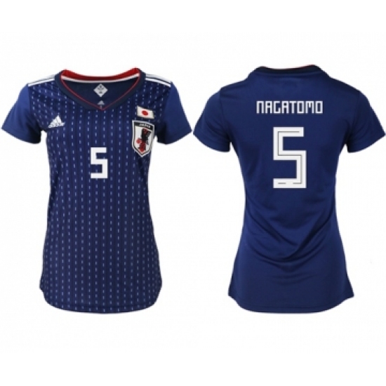 Women's Japan #5 Nagatomo Home Soccer Country Jersey