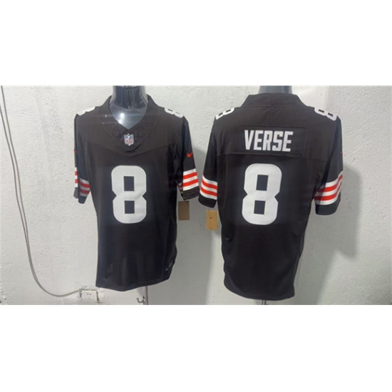 Men's Cleveland Browns #8 Jared Verse Brown 2026 Vapor Limited Football Stitched Jersey - Ujersey