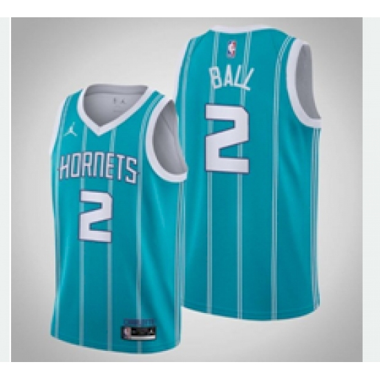 Men's Charlotte Hornets #2 Lamelo Ball Jordan Brand Teal 2020-21 Swingman Jersey - Ujersey