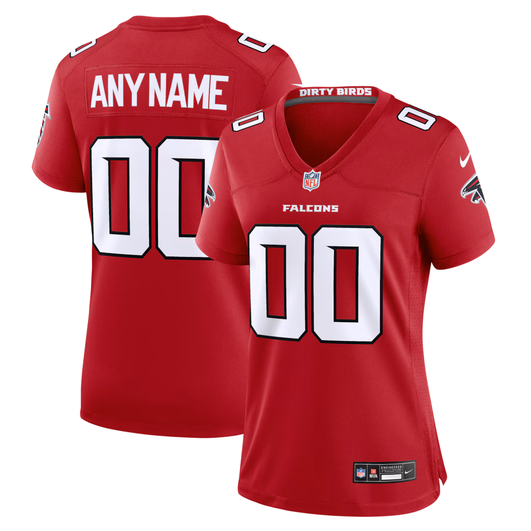 Women's Atlanta Falcons Nike Red Custom Game Jersey
