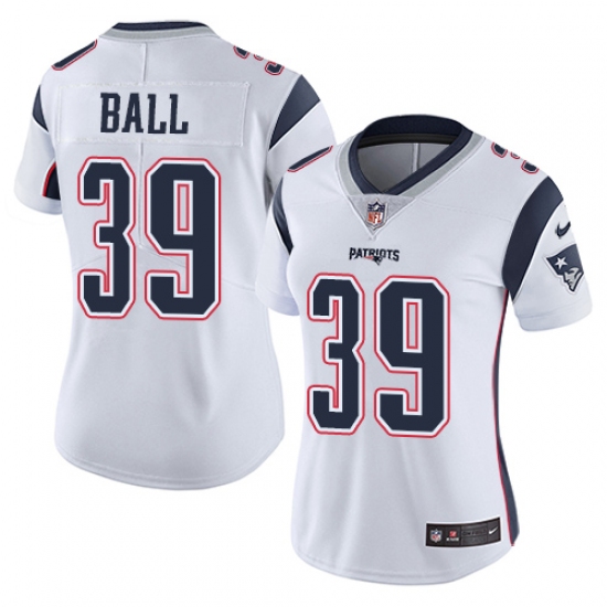 Women's Nike New England Patriots #39 Montee Ball White Vapor Untouchable Limited Player NFL Jersey - Ujersey