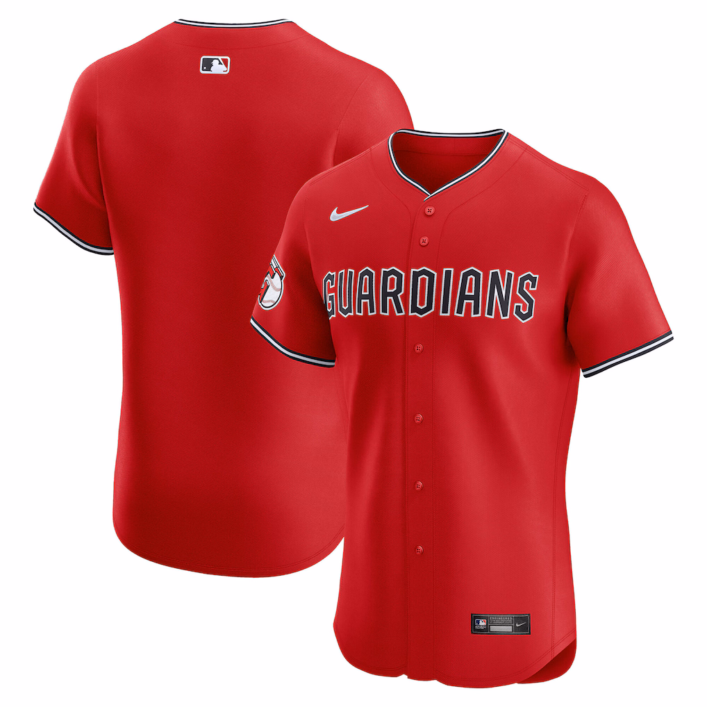 Men's Cleveland Guardians Nike Red Alternate Elite Jersey