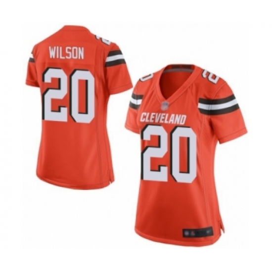Women's Cleveland Browns #20 Howard Wilson Game Orange Alternate Football Jersey - Ujersey