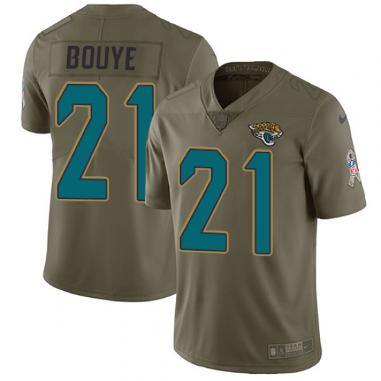 Youth Nike Jacksonville Jaguars #21 A.J. Bouye Limited Olive 2017 Salute to Service NFL Jersey - Ujersey