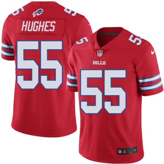 Youth Nike Buffalo Bills #55 Jerry Hughes Limited Red Rush Vapor Untouchable NFL Jersey - Ujersey