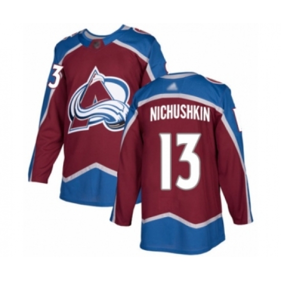 Youth Colorado Avalanche #13 Valeri Nichushkin Authentic Burgundy Red Home Hockey Jersey - Ujersey