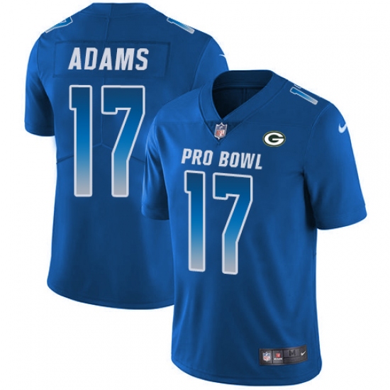 Youth Nike Green Bay Packers #17 Davante Adams Limited Royal Blue 2018 Pro Bowl NFL Jersey - Ujersey