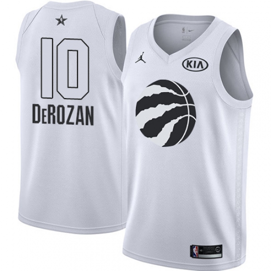 Men's Nike Jordan Toronto Raptors #10 DeMar DeRozan Swingman White 2018 All-Star Game NBA Jersey - Ujersey