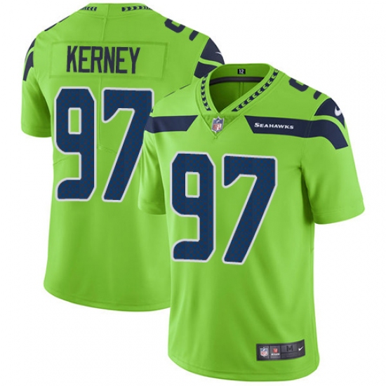 Youth Nike Seattle Seahawks #97 Patrick Kerney Elite Green Rush Vapor Untouchable NFL Jersey - Ujersey