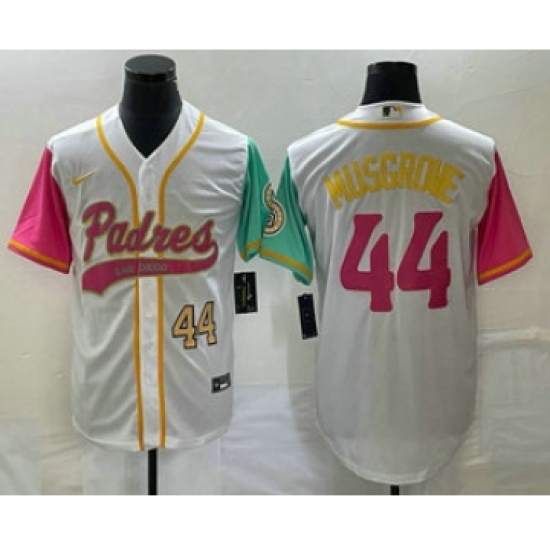 Men's San Diego Padres #44 Joe Musgrove Number White NEW 2023 City Connect Cool Base Stitched Jersey - Ujersey