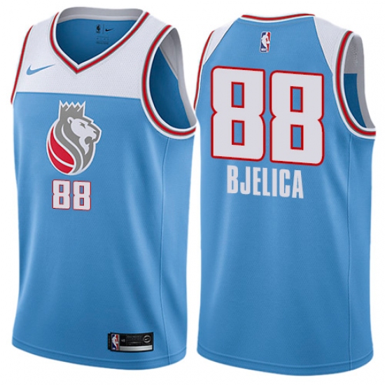 Youth Nike Sacramento Kings #88 Nemanja Bjelica Swingman Blue NBA Jersey - City Edition - Ujersey