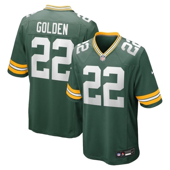 Men's Green Bay Packers #22 Matthew Golden Nike Green 2025 NFL Draft First Round Pick Game Jersey - Ujersey