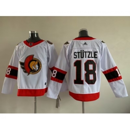 Men's Ottawa Senators #18 Tim Stutzle White Stitched jersey - Ujersey