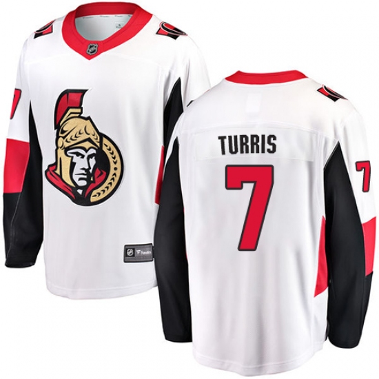 Youth Ottawa Senators #7 Kyle Turris Fanatics Branded White Away Breakaway NHL Jersey - Ujersey