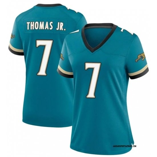 Women Jacksonville Jaguars #7 Brian Thomas Jr Teal 2024 Vapor Untouchable Limited Stitched Jersey - Ujersey