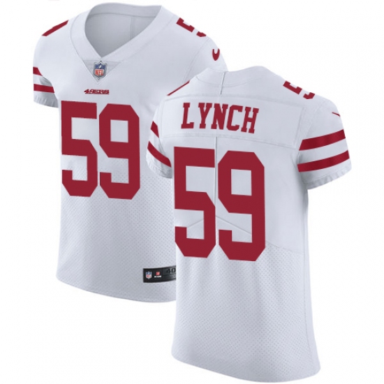 Men's Nike San Francisco 49ers #59 Aaron Lynch White Vapor Untouchable Elite Player NFL Jersey - Ujersey