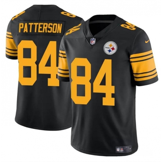 Men's Pittsburgh Steelers #84 Cordarrelle Patterson Black Color Rush Limited Football Stitched Jersey - Ujersey