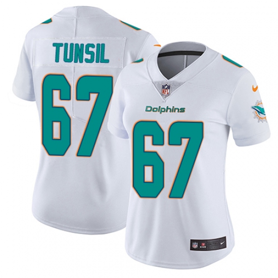 Women's Nike Miami Dolphins #67 Laremy Tunsil White Vapor Untouchable Limited Player NFL Jersey - Ujersey