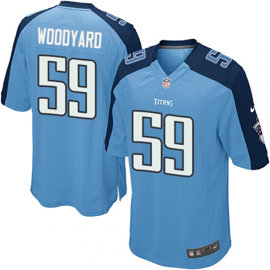 Men's Nike Tennessee Titans #59 Wesley Woodyard Game Light Blue Team Color NFL Jersey - Ujersey