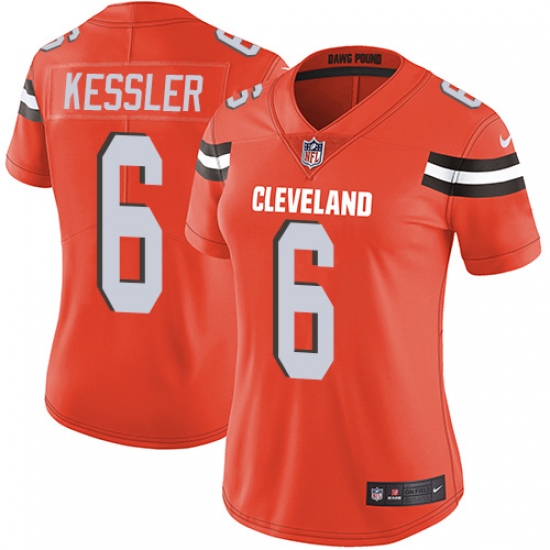 Women's Nike Cleveland Browns #6 Cody Kessler Orange Alternate Vapor Untouchable Limited Player NFL Jersey - Ujersey