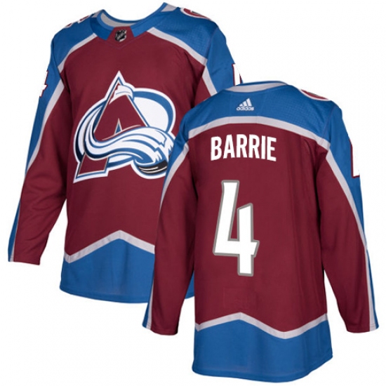 Men's Adidas Colorado Avalanche #4 Tyson Barrie Premier Burgundy Red Home NHL Jersey - Ujersey