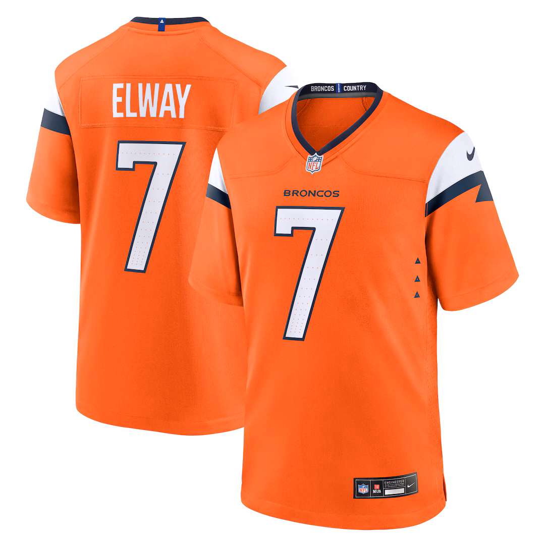 Men's Denver Broncos John Elway Nike Orange Team Retired Player Game Jersey - SUjersey01