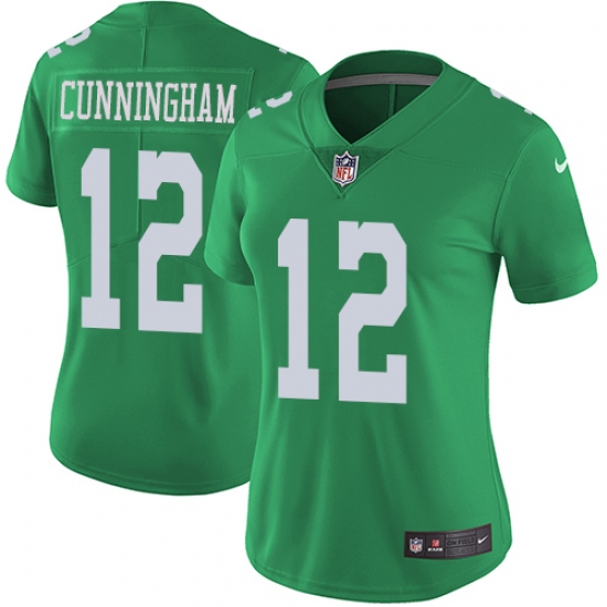 Women's Nike Philadelphia Eagles #12 Randall Cunningham Limited Green Rush Vapor Untouchable NFL Jersey - Ujersey