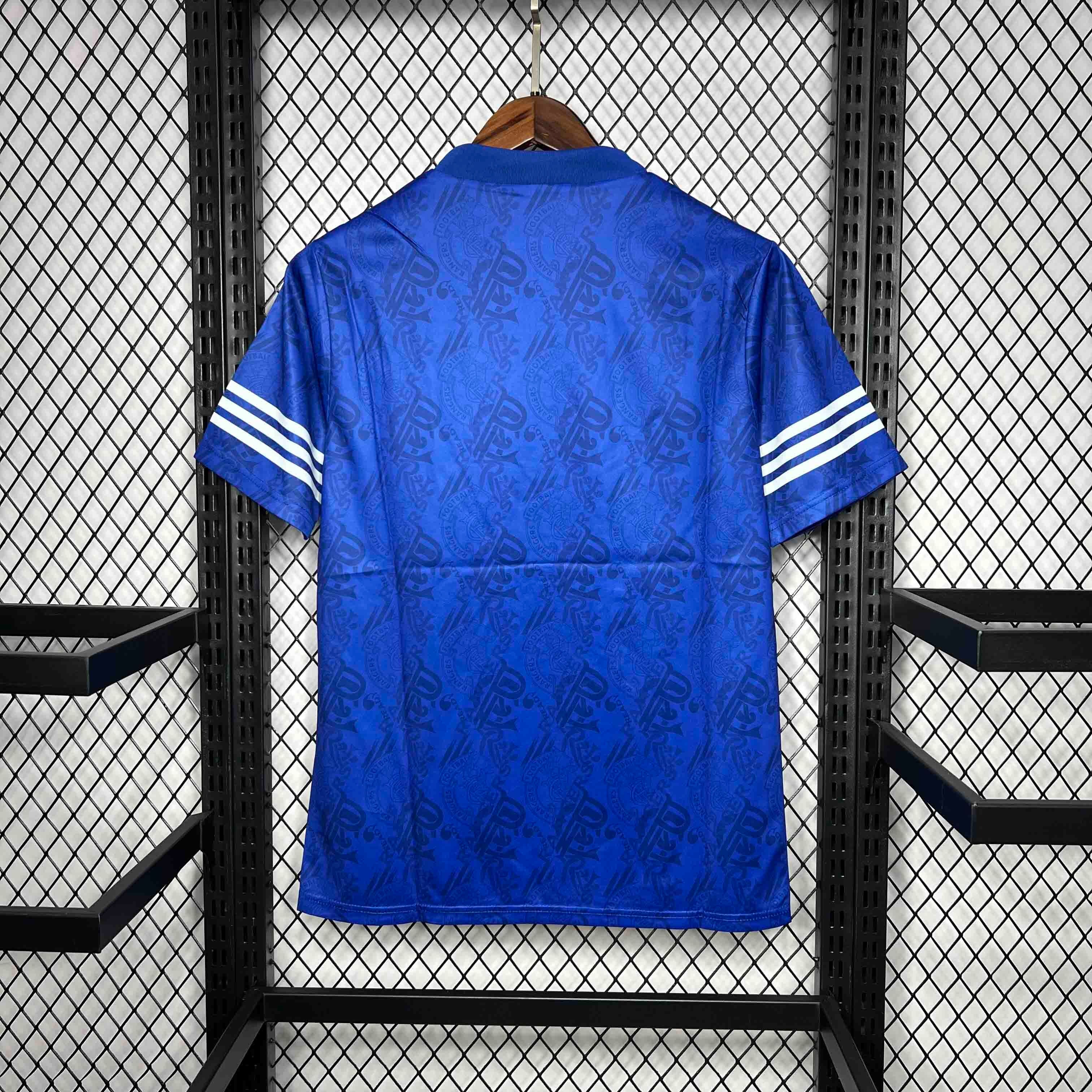 Rangers FC Retro Soccer Jersey Home Custom Shirt 1994-96 - ujerseystore