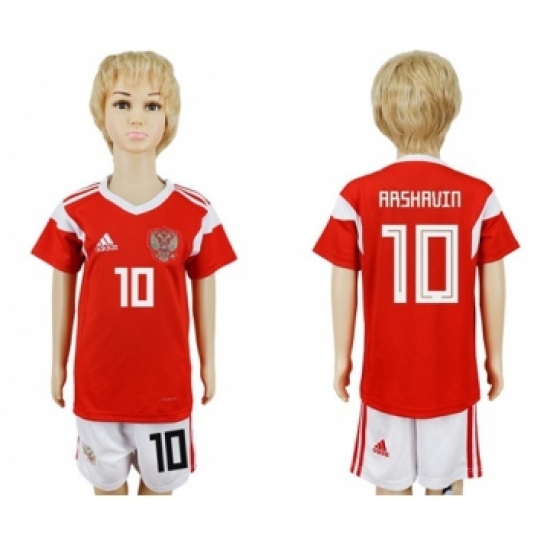 Russia #10 Arshavin Home Kid Soccer Country Jersey
