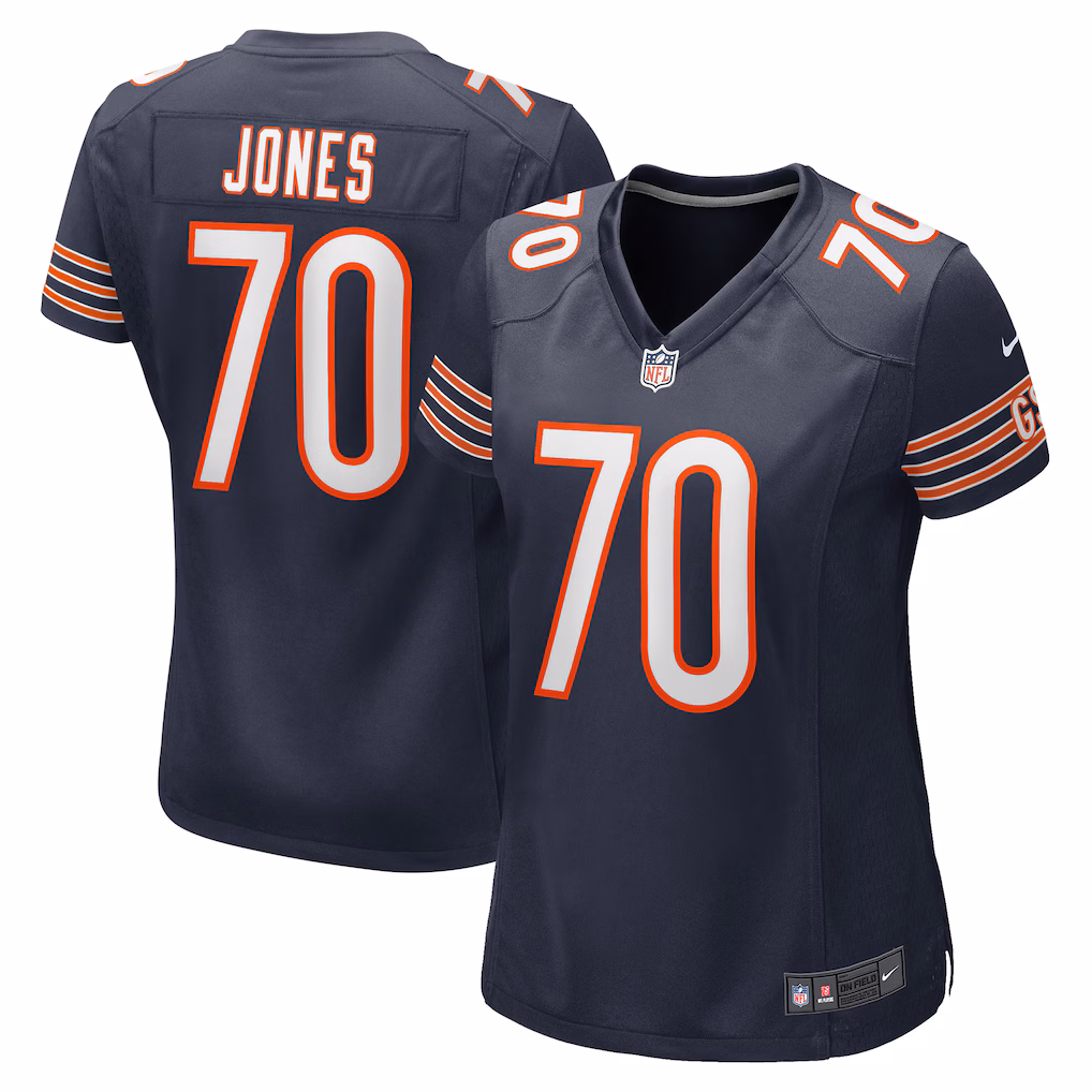 Women's Chicago Bears Braxton Jones Nike Navy Game Player Jersey