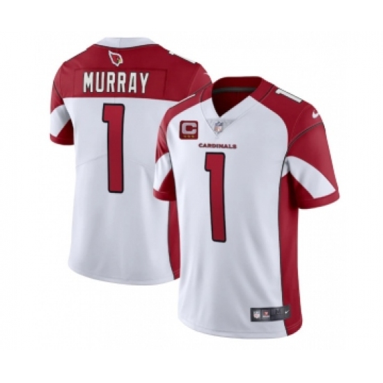 Men's Arizona Cardinals #1 Kyler Murray White 3-Star C Patch Vapor Untouchable Limited Stitched NFL Jersey - Ujersey