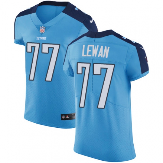 Men's Nike Tennessee Titans #77 Taylor Lewan Light Blue Team Color Vapor Untouchable Elite Player NFL Jersey - Ujersey