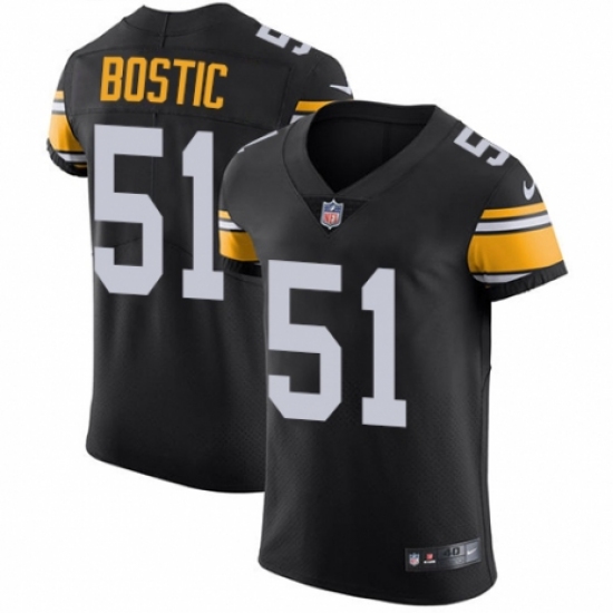 Men's Nike Pittsburgh Steelers #51 Jon Bostic Black Alternate Vapor Untouchable Elite Player NFL Jersey - Ujersey