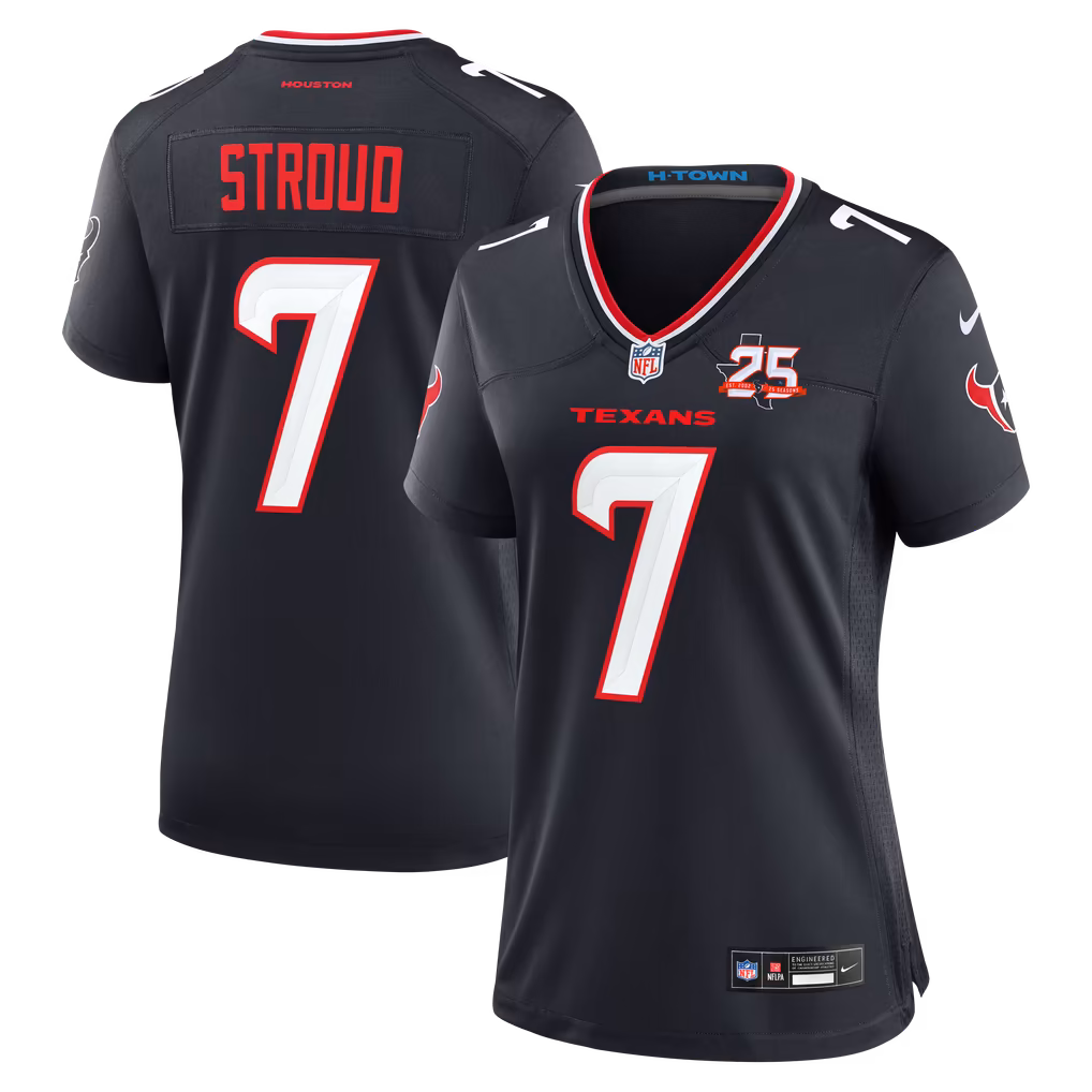Women's Houston Texans C.J. Stroud Nike Navy Team 25th Season Game Jersey - Ujersey Shop