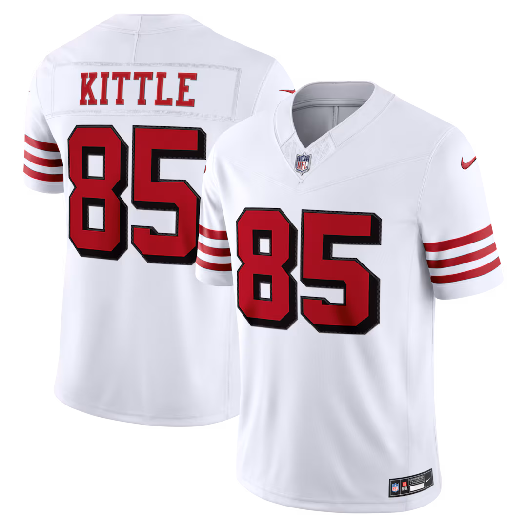 Men's San Francisco 49ers George Kittle Nike White Alternate Vapor F.U.S.E. Stitched Limited Jersey