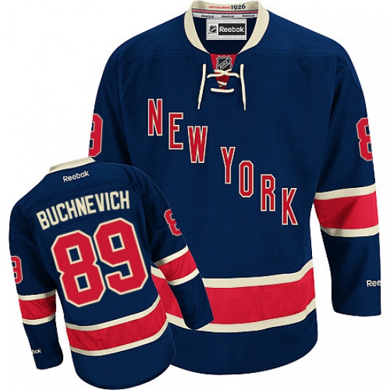 Women's Reebok New York Rangers #89 Pavel Buchnevich Authentic Navy Blue Third NHL Jersey - Ujersey