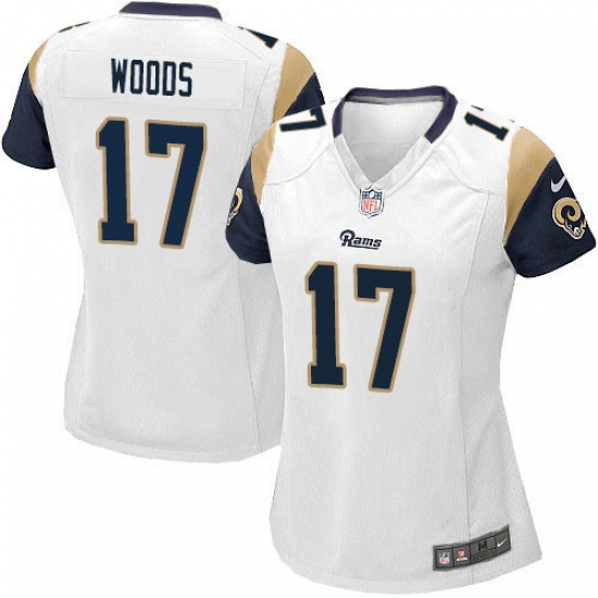 Women's Nike Los Angeles Rams #17 Robert Woods Game White NFL Jersey - Ujersey