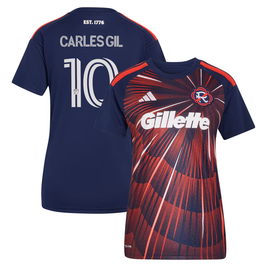 Women's New England Revolution Carles Gil adidas Blue 2026 Independence Day Replica Jersey - Ujersey NHL