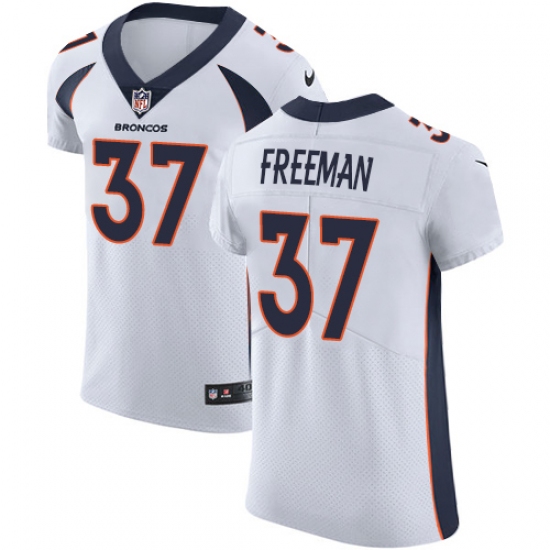Men's Nike Denver Broncos #37 Royce Freeman White Vapor Untouchable Elite Player NFL Jersey - Ujersey