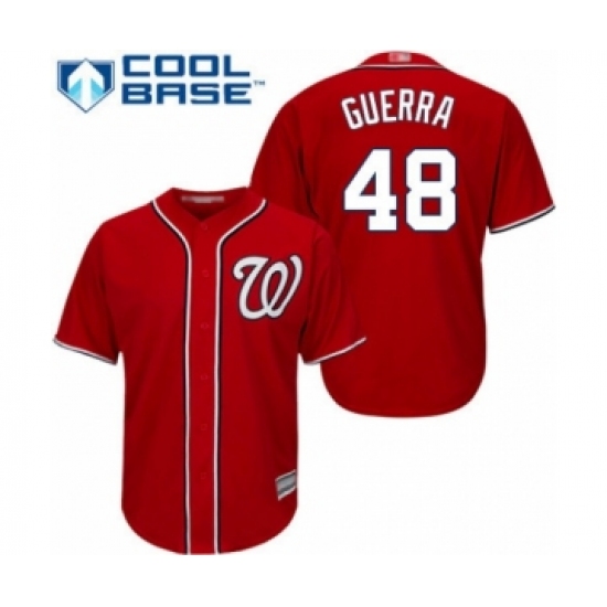 Youth Washington Nationals #48 Javy Guerra Authentic Red Alternate 1 Cool Base Baseball Player Jersey - Ujersey
